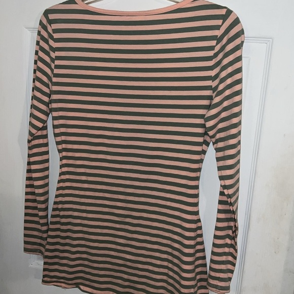 Matilda Jane Pink Gray Striped Blouse Small - Picture 2 of 5